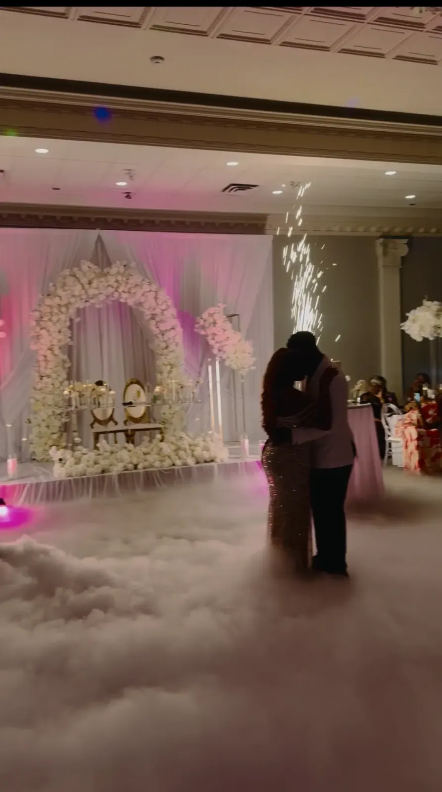Dry ice low fog during a first dance in Ottawa